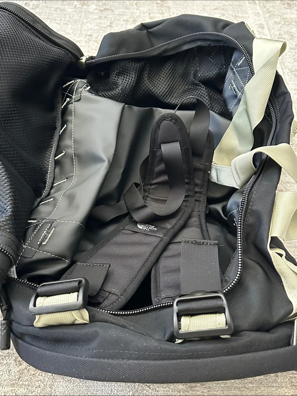 The North Face Tea Green Medium Gilman Duffel. 71 liters. 25” x 14” x 14”. NWT’s